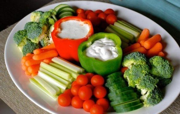 Овощи в тарелке